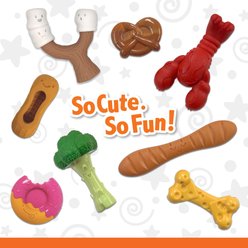 Nylabone Strong Rubber Allergen-Free Peanut Butter Flavor Tough Dog Treat Toy, Brown, Medium/Wolf slide 2 of 9
