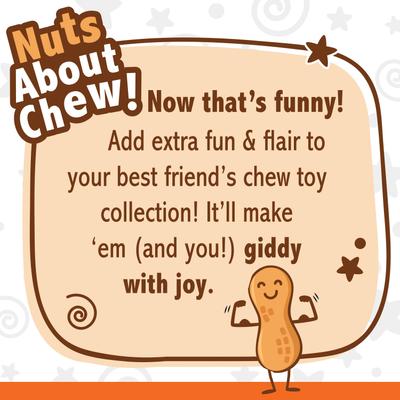 Show full view: Nylabone Strong Rubber Allergen-Free Peanut Butter Flavor Tough Dog Treat Toy, Brown, Medium/Wolf slide 3 of 12