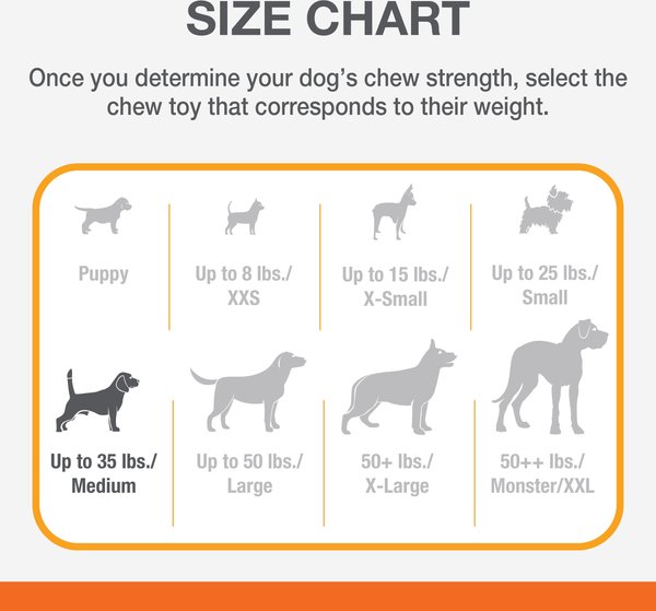 Show full view: Nylabone Strong Rubber Allergen-Free Peanut Butter Flavor Tough Dog Treat Toy, Brown, Medium/Wolf slide 8 of 12