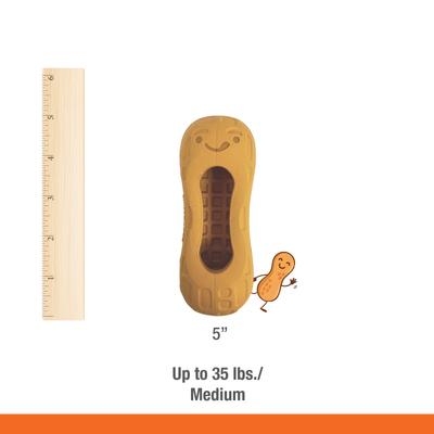 Show full view: Nylabone Strong Rubber Allergen-Free Peanut Butter Flavor Tough Dog Treat Toy, Brown, Medium/Wolf slide 7 of 12