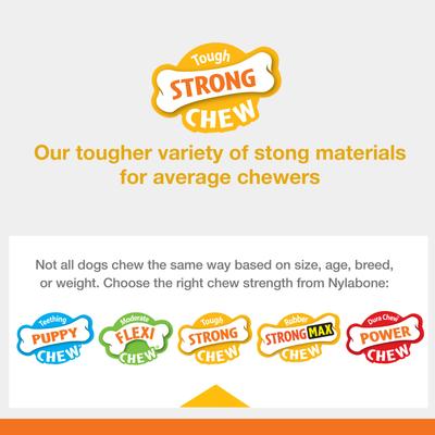 Show full view: Nylabone Strong Rubber Allergen-Free Peanut Butter Flavor Tough Dog Treat Toy, Brown, Medium/Wolf slide 9 of 12