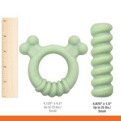 Show full view: Nylabone Teething Ring Puppy Chew Toy, Green slide 4 of 13