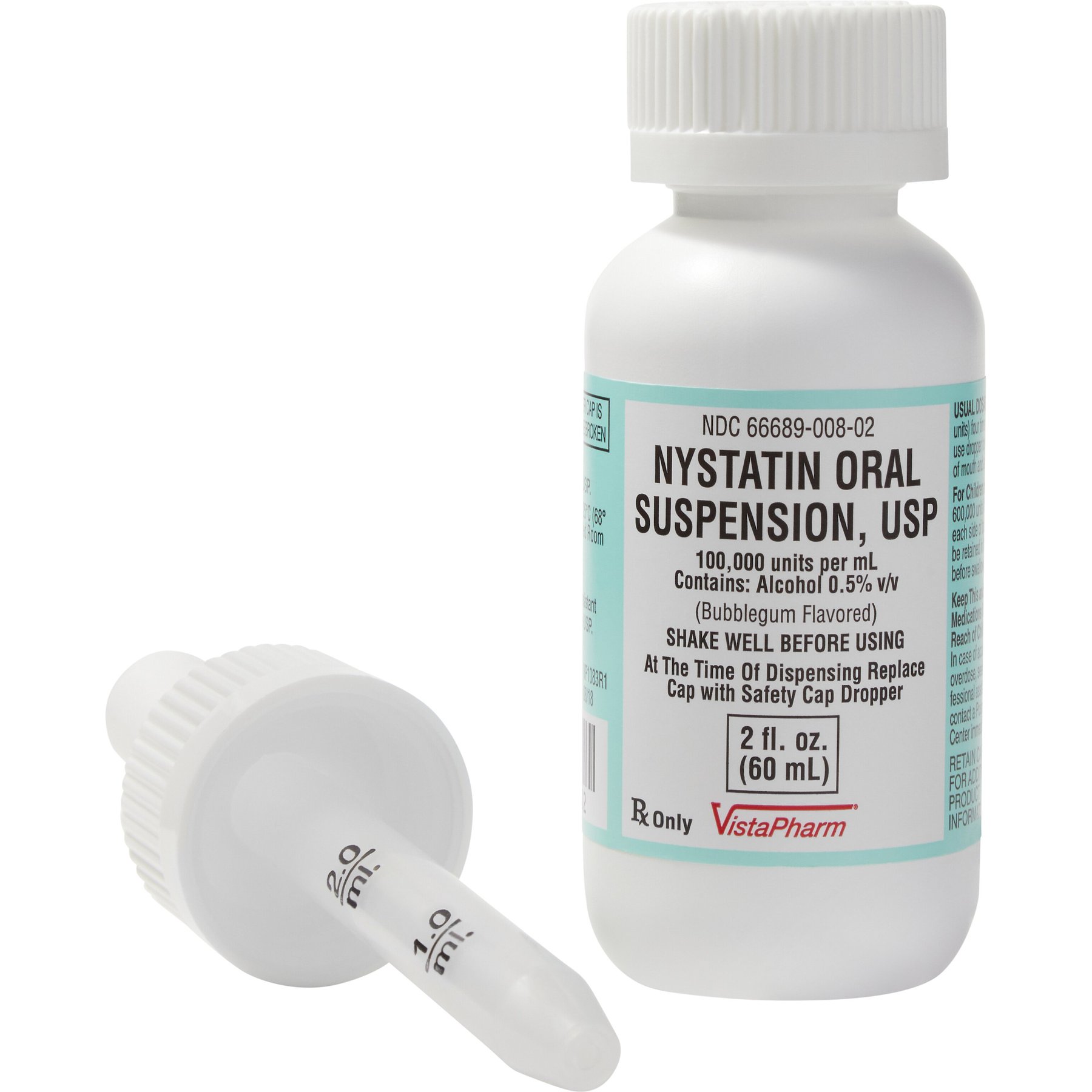 Nystatin Oral Suspension, 100,000 units/mL, 60 mL