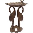 Show in main carousel: Oakland Living Handmade Metal Crane Lily Bird Bath, Antique Bronze slide 1 of 7