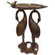 Show in main carousel: Oakland Living Handmade Metal Crane Lily Bird Bath, Antique Bronze slide 2 of 7
