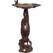 Show in main carousel: Oakland Living Handmade Metal Crane Lily Bird Bath, Antique Bronze slide 4 of 7
