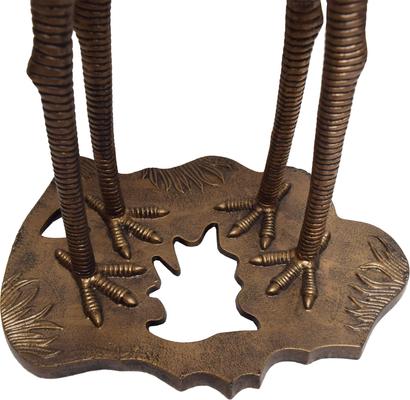 Show full view: Oakland Living Handmade Metal Crane Lily Bird Bath, Antique Bronze slide 5 of 7