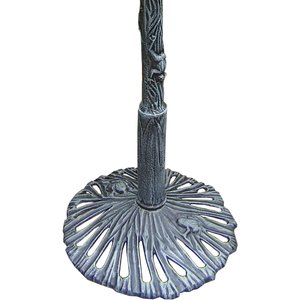 Oakland Living Handmade Metal Frog Bird Bath, Verdi Grey