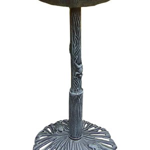 Oakland Living Handmade Metal Frog Bird Bath, Verdi Grey
