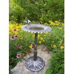 Show in main carousel: Oakland Living Handmade Metal Sunflower Bird Bath, Antique Pewter slide 1 of 6