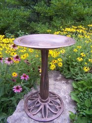 Oakland Living Handmade Metal Upland Bird Bath, Antique Bronze