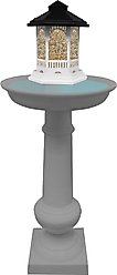 Oakland Living Modern Round Cast Bird Bath & Feeder Combo, Grey, 40-in slide 1 of 6