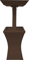 Oakland Living Modern Square Cast Bird Bath & Planter Vase Combo, Brown, 40-in slide 2 of 8