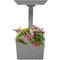 Show in main carousel: Oakland Living Modern Square Cast Bird Bath & Planter Vase Combo, Grey, 35-in slide 1 of 9