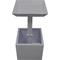 Show in main carousel: Oakland Living Modern Square Cast Bird Bath & Planter Vase Combo, Grey, 35-in slide 5 of 9