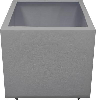 Show full view: Oakland Living Modern Square Cast Bird Bath & Planter Vase Combo, Grey, 35-in slide 7 of 9