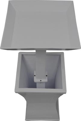 Show full view: Oakland Living Modern Square Cast Bird Bath & Planter Vase Combo, Grey, 40-in slide 5 of 8