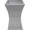 Show in main carousel: Oakland Living Modern Square Cast Bird Bath & Planter Vase Combo, Grey, 40-in slide 7 of 8