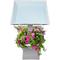 Show in main carousel: Oakland Living Modern Square Cast Bird Bath & Planter Vase Combo, White, 40-in slide 4 of 8