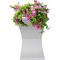 Show in main carousel: Oakland Living Modern Square Cast Bird Bath & Planter Vase Combo, White, 40-in slide 6 of 8