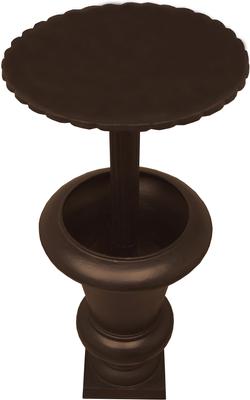 Show full view: Oakland Living Ornate Round Cast Bird Bath & Planter Vase Combo, Brown, 40-in slide 5 of 8