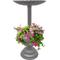 Show in main carousel: Oakland Living Ornate Round Cast Bird Bath & Planter Vase Combo, Grey, 35-in slide 1 of 6