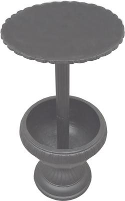 Show full view: Oakland Living Ornate Round Cast Bird Bath & Planter Vase Combo, Grey, 35-in slide 4 of 6