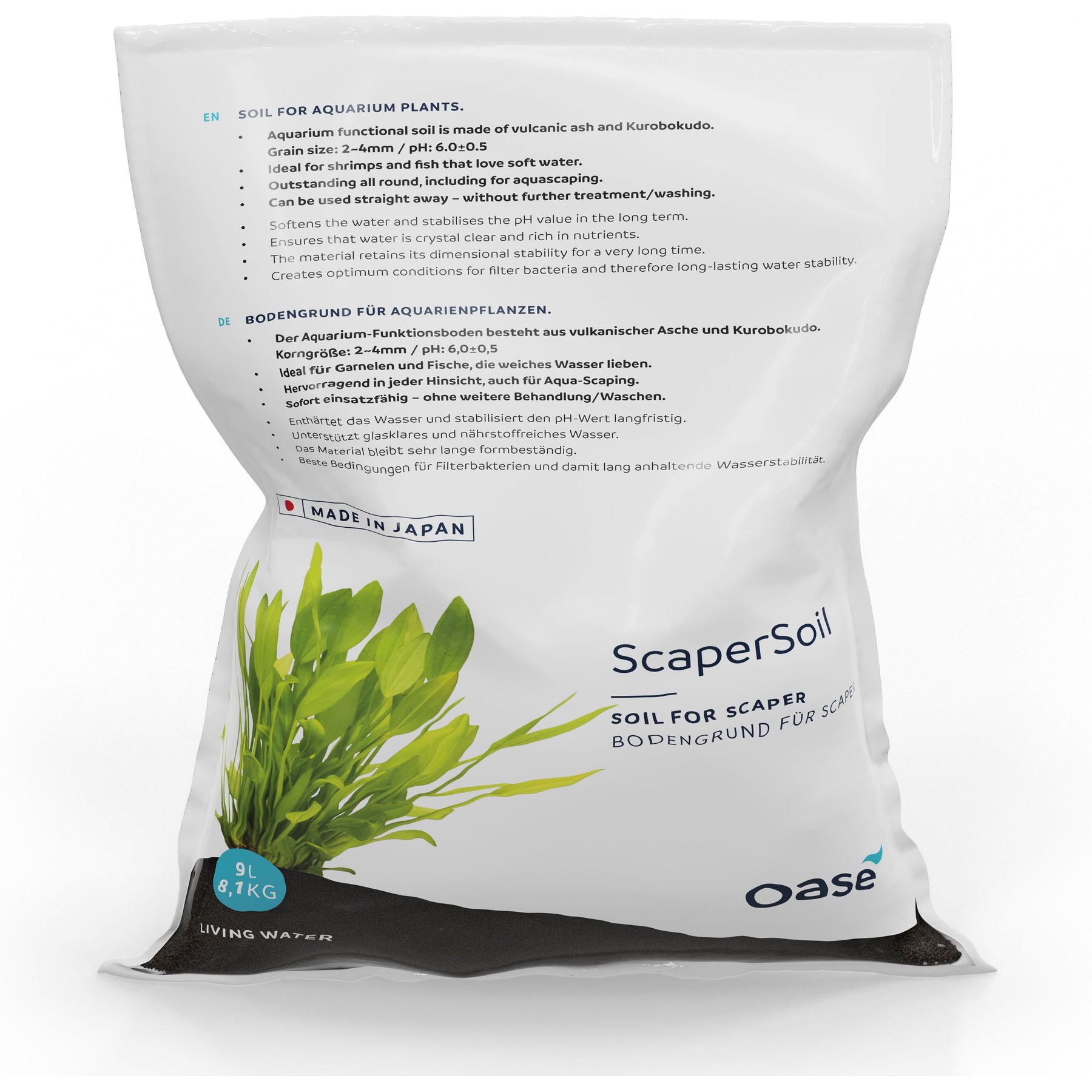 OASE Indoor Aquatics ScaperLine 9 Fish Soil, Black