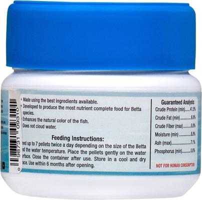 Show full view: Ocean Nutrition Betta Pellets Fish Food, 2.65-oz jar slide 4 of 6