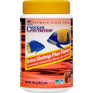 Ocean Nutrition Brine Shrimp Plus Flake Fish Food, 5.5-oz jar