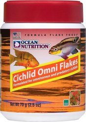 Ocean Nutrition Cichlid Omni Flakes Fish Food, 2.5-oz jar