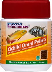 Ocean Nutrition Cichlid Omni Pellets Fish Food, 3.5-oz jar