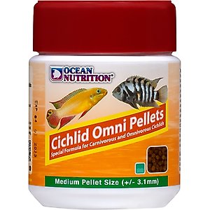 Ocean Nutrition Cichlid Omni Pellets Fish Food, 3.5-oz jar