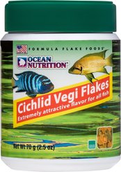 Ocean Nutrition Cichlid Vegi Flake Fish Food, 2.5-oz jar