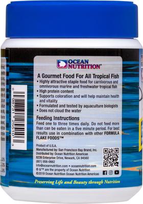 Show full view: Ocean Nutrition Formula One Flake Fish Food, 2.5-oz jar slide 3 of 4
