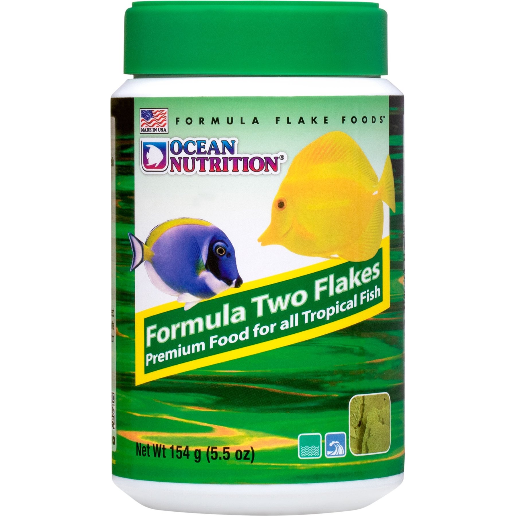 Ocean Nutrition Formula Two Flake Fish Food, 5.5-oz jar