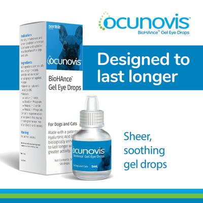 Show full view: Domes Pharma Ocunovis BioHance Eye Drops for Dogs & Cats, 5-ml bottle slide 3 of 13