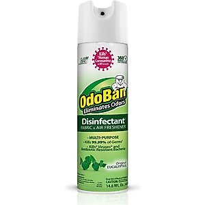 OdoBan Disinfectant Fabric & Air Freshener Eucalyptus Spray, 14.6-fl oz bottle