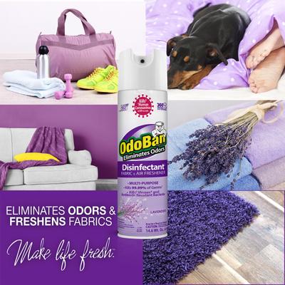 Show full view: OdoBan Disinfectant Fabric & Air Freshener Lavender Spray, 14.6-fl oz bottle slide 4 of 7