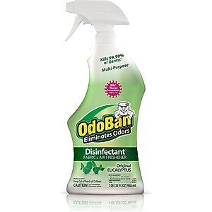 OdoBan Disinfectant Fabric & Air Freshener Spray, Eucalyptus Scent, 32-fl oz bottle