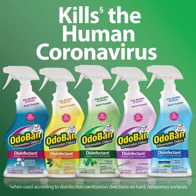 Show full view: OdoBan Disinfectant Fabric & Air Freshener Spray, Lavender Scent, 32-fl oz bottle slide 6 of 9