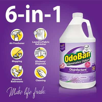 Show full view: OdoBan Disinfectant Laundry & Air Freshener Concentrate, Lavender Scent, 1-gal bottle slide 4 of 10