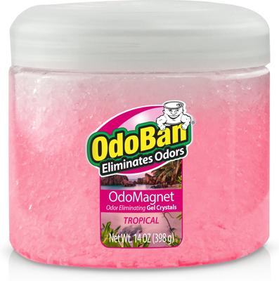 Show full view: OdoBan OdoMagnet Odor Eliminator Tropical Gel Crystals Deodorizer, 14-oz jar slide 1 of 5
