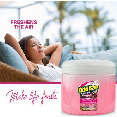 Show full view: OdoBan OdoMagnet Odor Eliminator Tropical Gel Crystals Deodorizer, 14-oz jar slide 3 of 5
