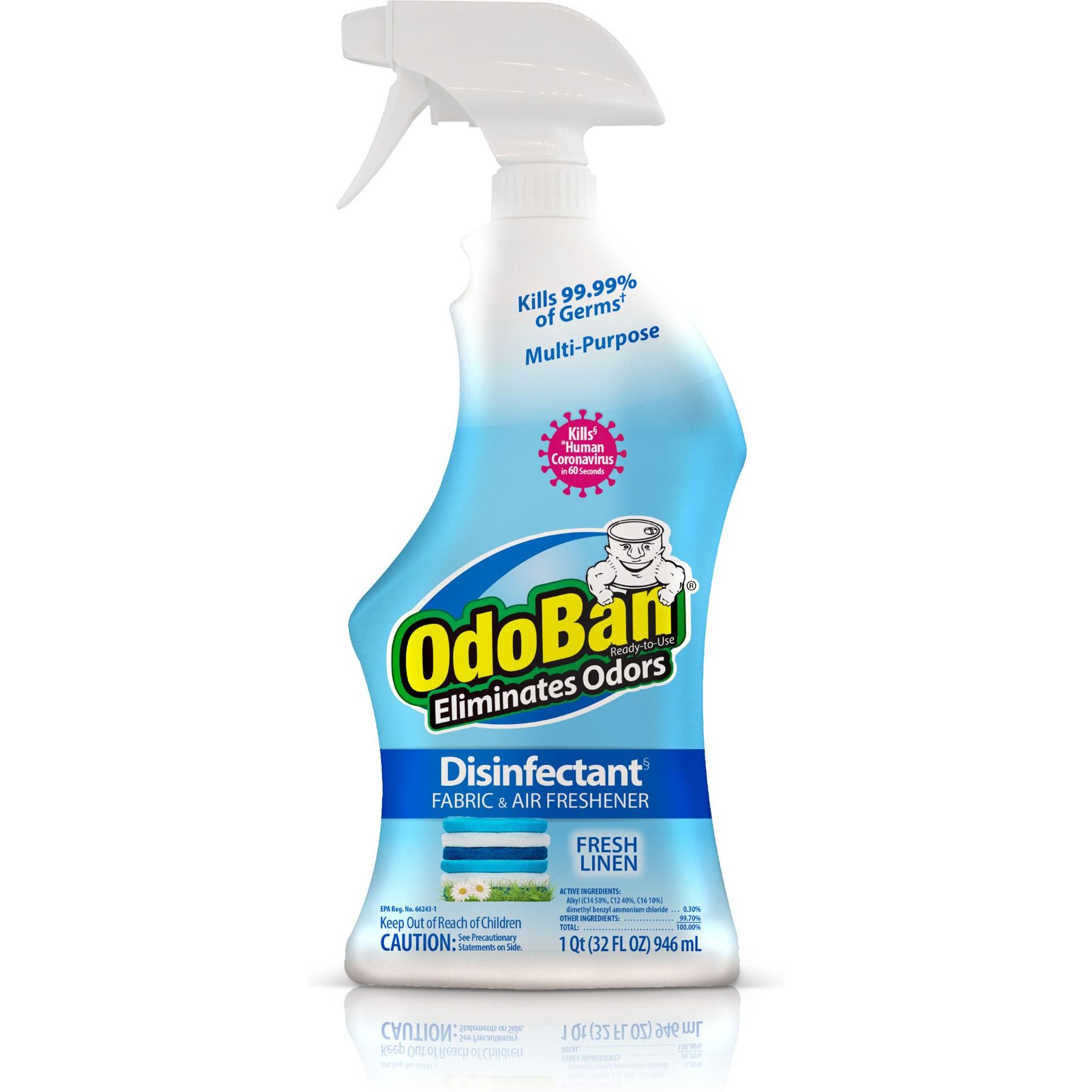 OdoBan Ready-to-Use Fresh Linen Disinfectant Spray, 32-fl oz bottle