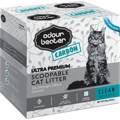 Odour Beater Odour Beater Carbon Unscented Cat Litter, 40-lb bag
