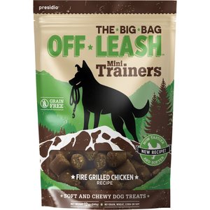Off Leash Mini Trainers Grilled Chicken Soft & Chewy Dog Treats, 12-oz pouch