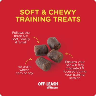 Show full view: Off Leash Mini Trainers Grilled Chicken Soft & Chewy Dog Treats, 12-oz pouch slide 5 of 5