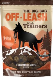 Off Leash Mini Trainers Roasted Peanut Soft & Chewy Dog Treats, 12-oz pouch