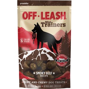 Off Leash Mini Trainers Smoky Beef Soft & Chewy Dog Treats, 5-oz pouch